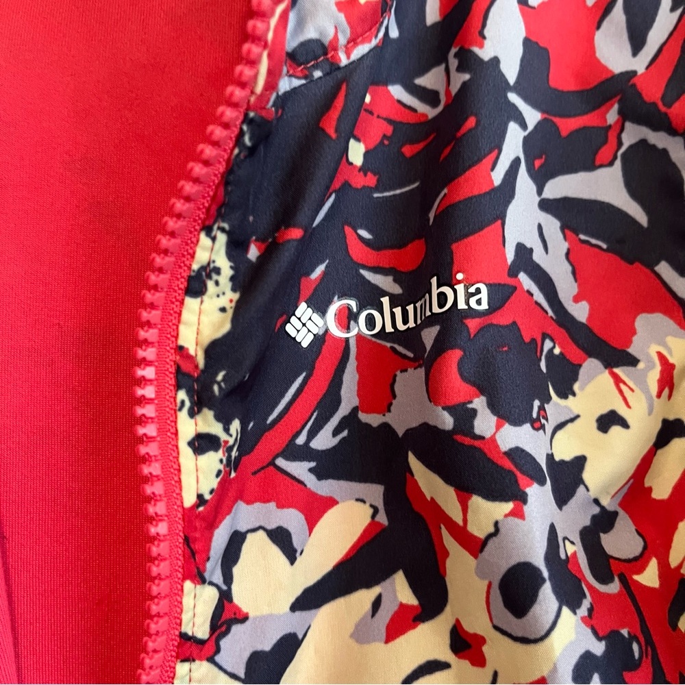 LAST CHANCE Columbia Girl’s Reversible Hooded Pink Floral Jacket Size XXS | 4/5 - Picture 4 of 10